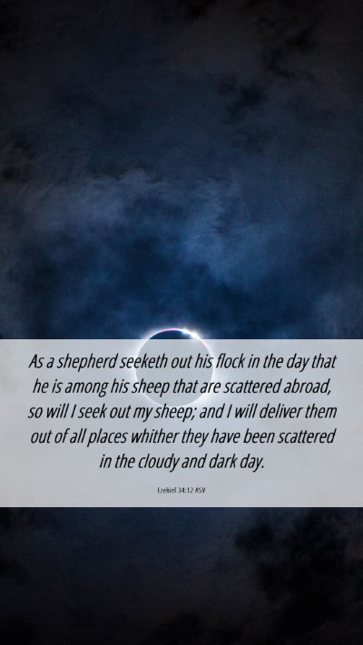 Picture 06 - Ezekiel 34:12 ASV Mobile Phone Wallpaper - As a shepherd seeketh out his flock in the day - Mobile Bible Verse Wallpaper