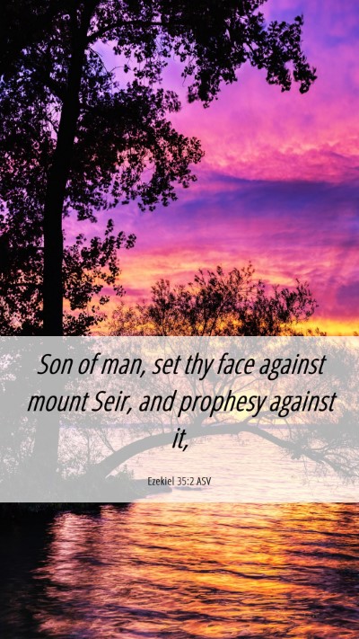 Picture 06 - Ezekiel 35:2 ASV Mobile Phone Wallpaper - Son of man, set thy face against mount Seir, and - Mobile Bible Verse Wallpaper