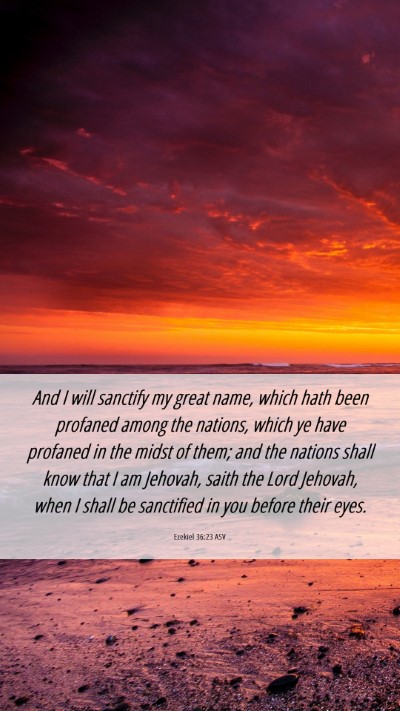 Picture 06 - Ezekiel 36:23 ASV Mobile Phone Wallpaper - And I will sanctify my great name, which hath - Mobile Bible Verse Wallpaper