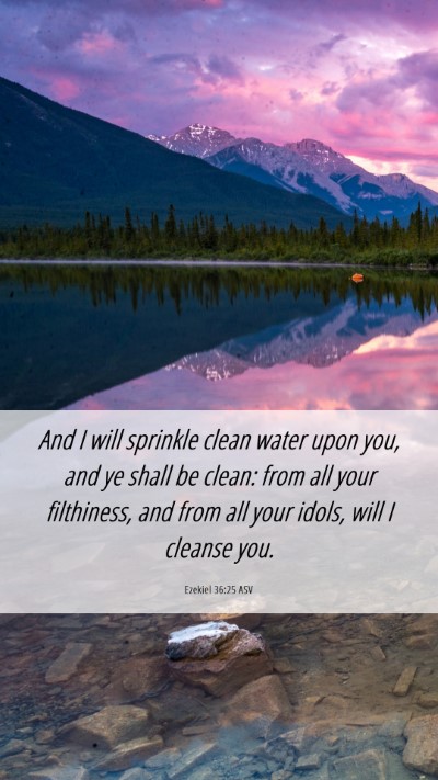 Picture 06 - Ezekiel 36:25 ASV Mobile Phone Wallpaper - And I will sprinkle clean water upon you, and ye - Mobile Bible Verse Wallpaper