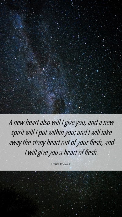 Picture 06 - Ezekiel 36:26 ASV Mobile Phone Wallpaper - A new heart also will I give you, and a new - Mobile Bible Verse Wallpaper
