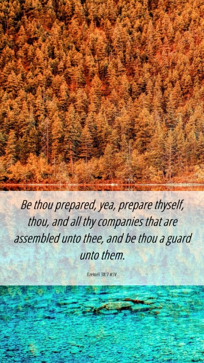 Picture 06 - Ezekiel 38:7 ASV Mobile Phone Wallpaper - Be thou prepared, yea, prepare thyself, thou, and - Mobile Bible Verse Wallpaper