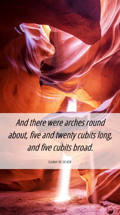 Picture 06 - Ezekiel 40:30 ASV Mobile Phone Wallpaper - And there were arches round about, five and - Mobile Bible Verse Wallpaper