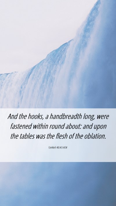Picture 06 - Ezekiel 40:43 ASV Mobile Phone Wallpaper - And the hooks, a handbreadth long, were fastened - Mobile Bible Verse Wallpaper