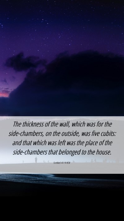 Picture 06 - Ezekiel 41:9 ASV Mobile Phone Wallpaper - The thickness of the wall, which was for the - Mobile Bible Verse Wallpaper
