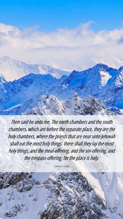Picture 06 - Ezekiel 42:13 ASV Mobile Phone Wallpaper - Then said he unto me, The north chambers and the - Mobile Bible Verse Wallpaper