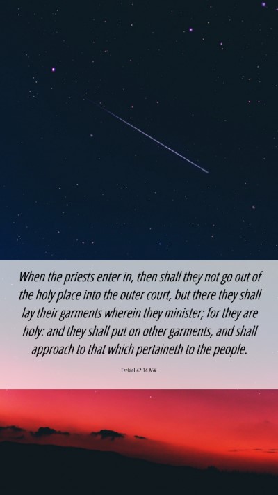 Picture 06 - Ezekiel 42:14 ASV Mobile Phone Wallpaper - When the priests enter in, then shall they not go - Mobile Bible Verse Wallpaper