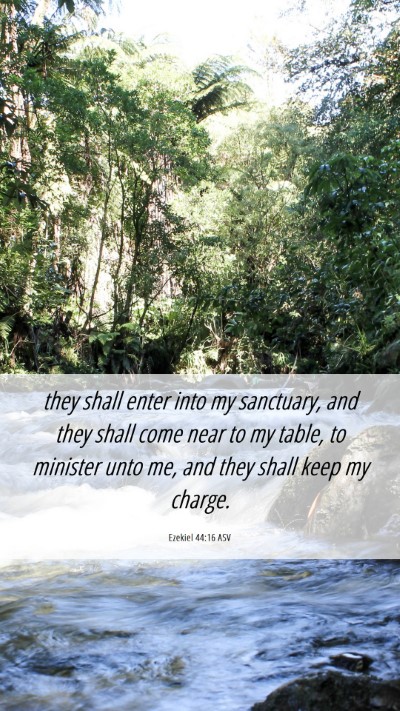 Picture 06 - Ezekiel 44:16 ASV Mobile Phone Wallpaper - they shall enter into my sanctuary, and they - Mobile Bible Verse Wallpaper