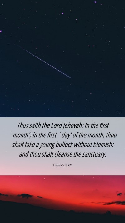 Picture 06 - Ezekiel 45:18 ASV Mobile Phone Wallpaper - Thus saith the Lord Jehovah: In the first - Mobile Bible Verse Wallpaper