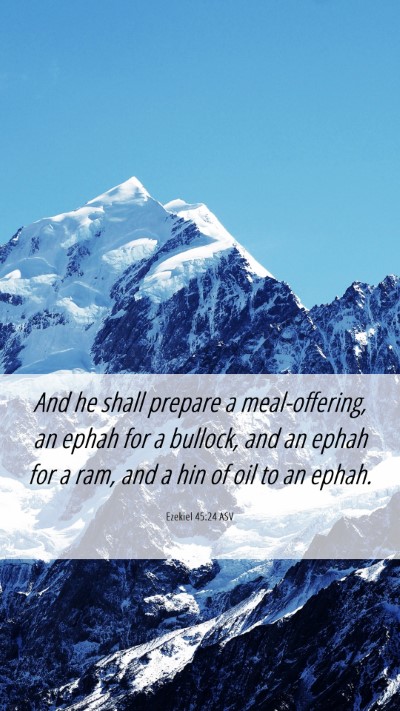 Picture 06 - Ezekiel 45:24 ASV Mobile Phone Wallpaper - And he shall prepare a meal-offering, an ephah - Mobile Bible Verse Wallpaper