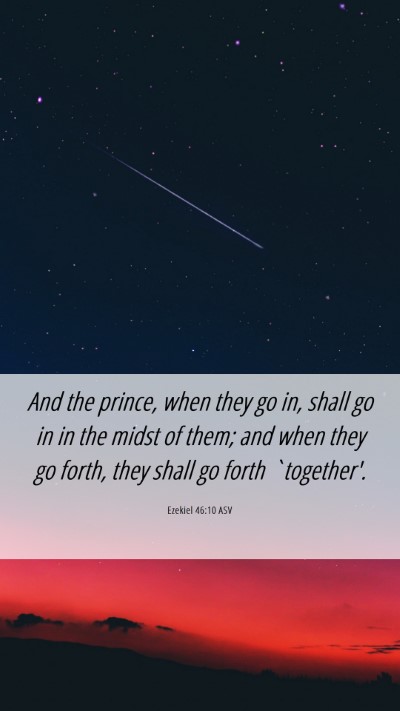 Picture 06 - Ezekiel 46:10 ASV Mobile Phone Wallpaper - And the prince, when they go in, shall go in in - Mobile Bible Verse Wallpaper