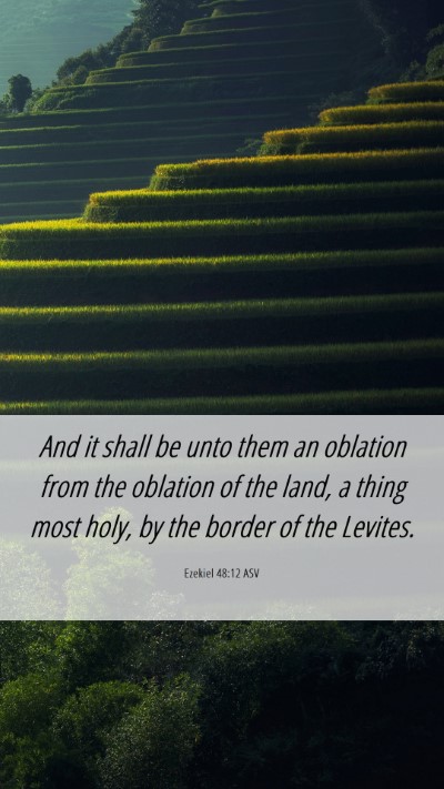 Picture 06 - Ezekiel 48:12 ASV Mobile Phone Wallpaper - And it shall be unto them an oblation from the - Mobile Bible Verse Wallpaper