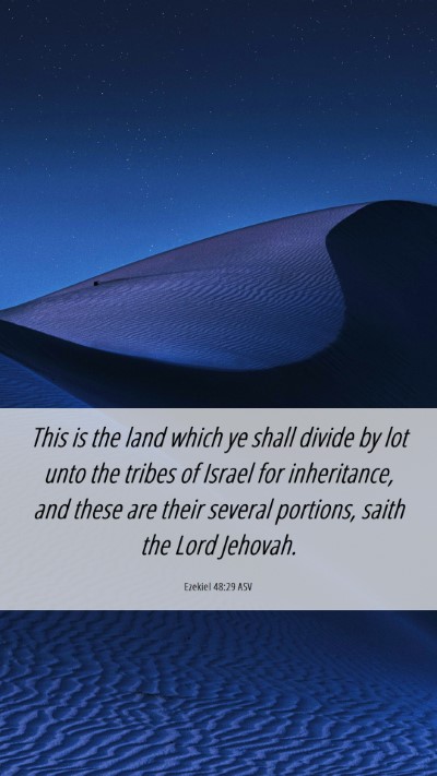Picture 06 - Ezekiel 48:29 ASV Mobile Phone Wallpaper - This is the land which ye shall divide by lot - Mobile Bible Verse Wallpaper