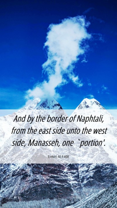 Picture 06 - Ezekiel 48:4 ASV Mobile Phone Wallpaper - And by the border of Naphtali, from the east side - Mobile Bible Verse Wallpaper