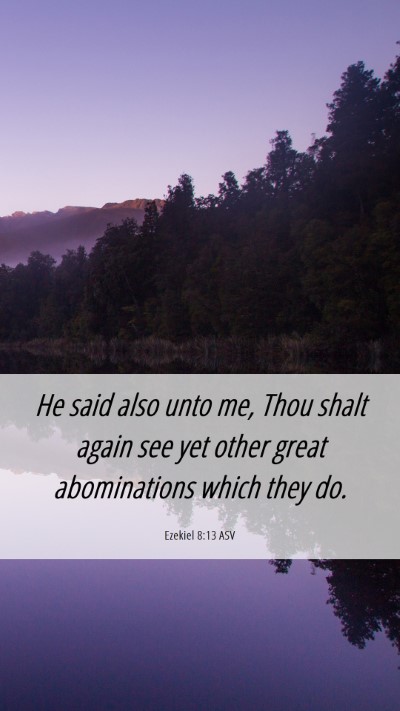 Picture 06 - Ezekiel 8:13 ASV Mobile Phone Wallpaper - He said also unto me, Thou shalt again see yet - Mobile Bible Verse Wallpaper