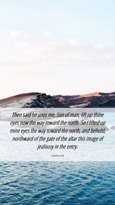Picture 06 - Ezekiel 8:5 ASV Mobile Phone Wallpaper - Then said he unto me, Son of man, lift up thine - Mobile Bible Verse Wallpaper