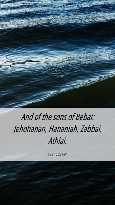Picture 06 - Ezra 10:28 ASV Mobile Phone Wallpaper - And of the sons of Bebai: Jehohanan, Hananiah, - Mobile Bible Verse Wallpaper
