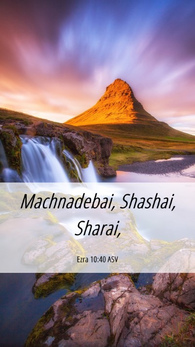 Picture 06 - Ezra 10:40 ASV Mobile Phone Wallpaper - Machnadebai, Shashai, - Mobile Bible Verse Wallpaper
