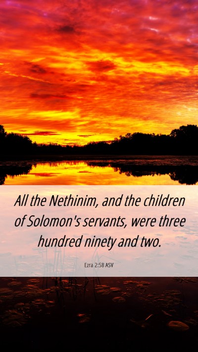 Picture 06 - Ezra 2:58 ASV Mobile Phone Wallpaper - All the Nethinim, and the children of Solomon's - Mobile Bible Verse Wallpaper