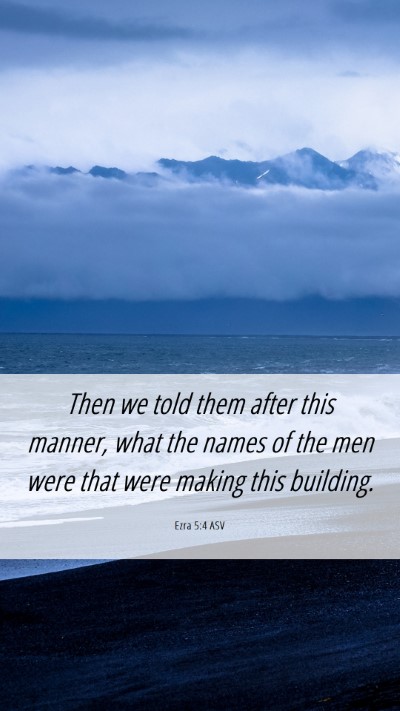 Picture 06 - Ezra 5:4 ASV Mobile Phone Wallpaper - Then we told them after this manner, what the - Mobile Bible Verse Wallpaper