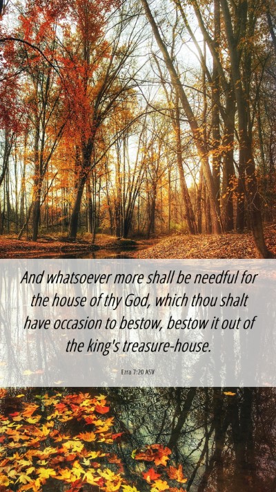 Picture 06 - Ezra 7:20 ASV Mobile Phone Wallpaper - And whatsoever more shall be needful for the - Mobile Bible Verse Wallpaper