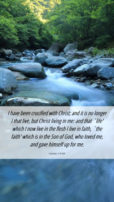 Picture 06 - Galatians 2:20 ASV Mobile Phone Wallpaper - I have been crucified with Christ; and it is no - Mobile Bible Verse Wallpaper
