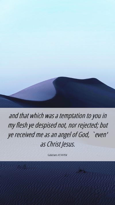 Picture 06 - Galatians 4:14 ASV Mobile Phone Wallpaper - and that which was a temptation to you in my - Mobile Bible Verse Wallpaper
