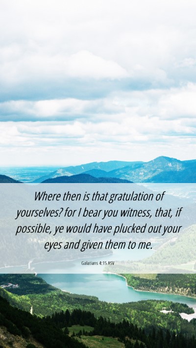 Picture 06 - Galatians 4:15 ASV Mobile Phone Wallpaper - Where then is that gratulation of yourselves? for - Mobile Bible Verse Wallpaper