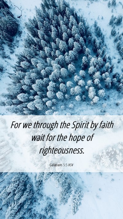 Picture 06 - Galatians 5:5 ASV Mobile Phone Wallpaper - For we through the Spirit by faith wait for the - Mobile Bible Verse Wallpaper