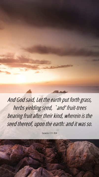 Picture 06 - Genesis 1:11 ASV Mobile Phone Wallpaper - And God said, Let the earth put forth grass, - Mobile Bible Verse Wallpaper