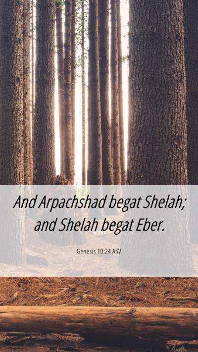 Picture 06 - Genesis 10:24 ASV Mobile Phone Wallpaper - And Arpachshad begat Shelah; and Shelah begat - Mobile Bible Verse Wallpaper