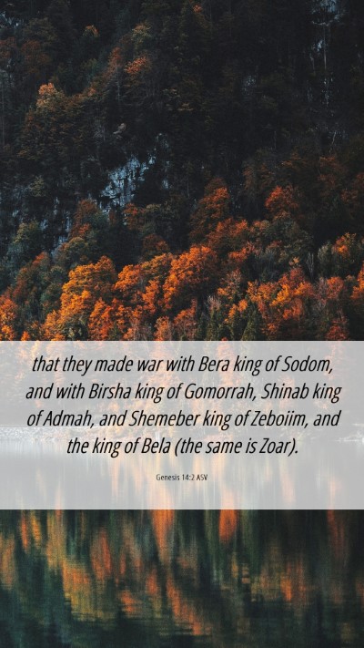 Picture 06 - Genesis 14:2 ASV Mobile Phone Wallpaper - that they made war with Bera king of Sodom, and - Mobile Bible Verse Wallpaper