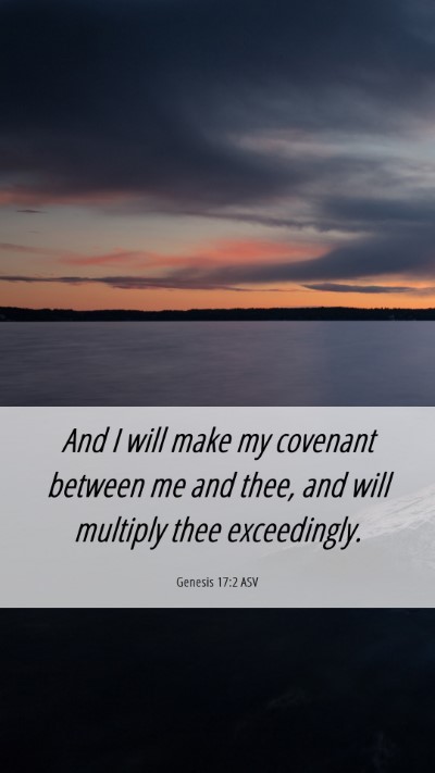 Picture 06 - Genesis 17:2 ASV Mobile Phone Wallpaper - And I will make my covenant between me and thee, - Mobile Bible Verse Wallpaper