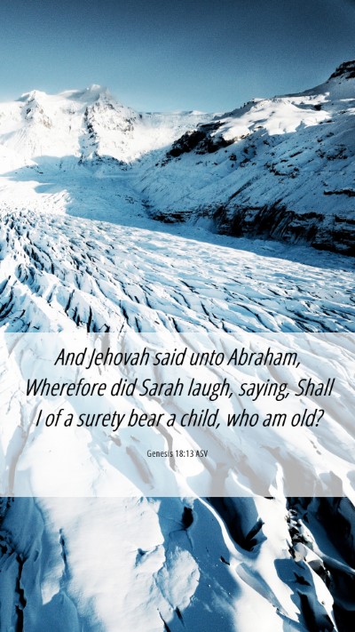 Picture 06 - Genesis 18:13 ASV Mobile Phone Wallpaper - And Jehovah said unto Abraham, Wherefore did - Mobile Bible Verse Wallpaper