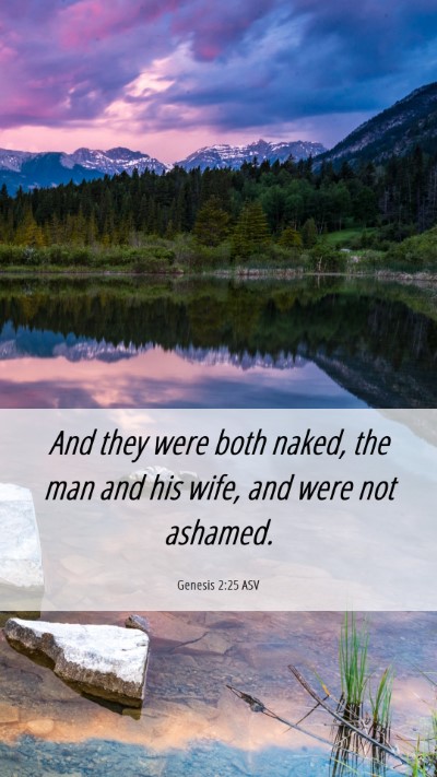 Picture 06 - Genesis 2:25 ASV Mobile Phone Wallpaper - And they were both naked, the man and his wife, - Mobile Bible Verse Wallpaper