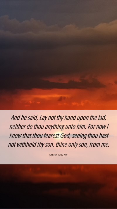 Picture 06 - Genesis 22:12 ASV Mobile Phone Wallpaper - And he said, Lay not thy hand upon the lad, - Mobile Bible Verse Wallpaper
