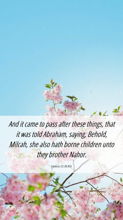 Picture 06 - Genesis 22:20 ASV Mobile Phone Wallpaper - And it came to pass after these things, that it - Mobile Bible Verse Wallpaper