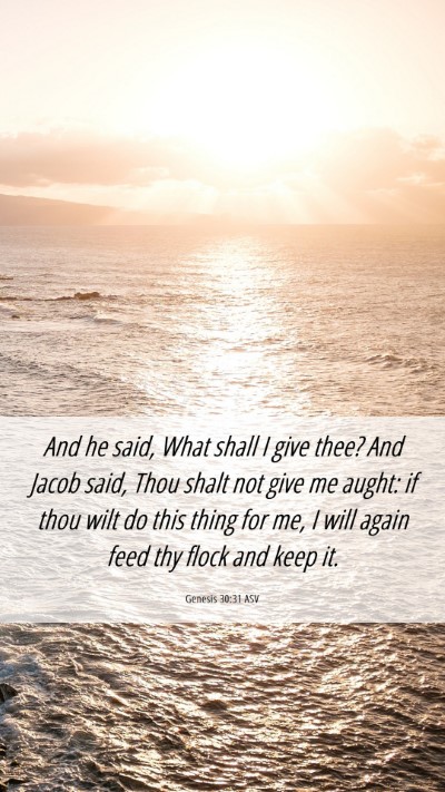 Picture 06 - Genesis 30:31 ASV Mobile Phone Wallpaper - And he said, What shall I give thee? And Jacob - Mobile Bible Verse Wallpaper