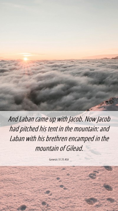 Picture 06 - Genesis 31:25 ASV Mobile Phone Wallpaper - And Laban came up with Jacob. Now Jacob had - Mobile Bible Verse Wallpaper