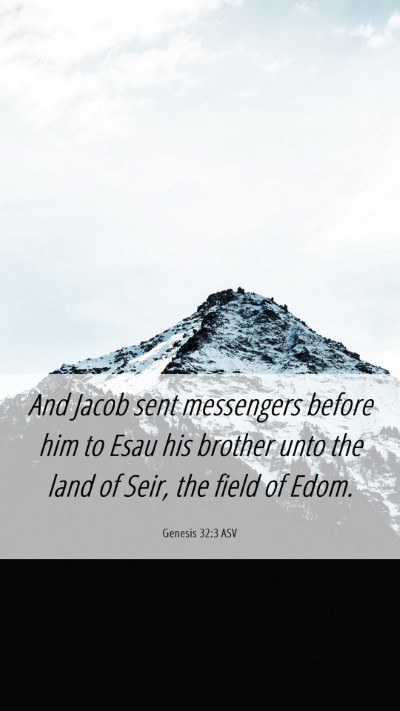 Picture 06 - Genesis 32:3 ASV Mobile Phone Wallpaper - And Jacob sent messengers before him to Esau his - Mobile Bible Verse Wallpaper