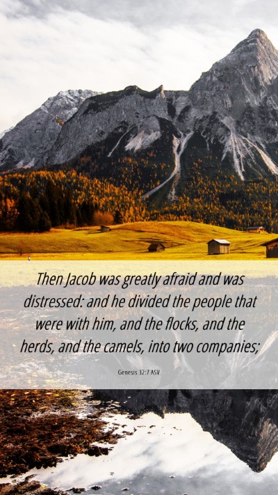 Picture 06 - Genesis 32:7 ASV Mobile Phone Wallpaper - Then Jacob was greatly afraid and was distressed: - Mobile Bible Verse Wallpaper