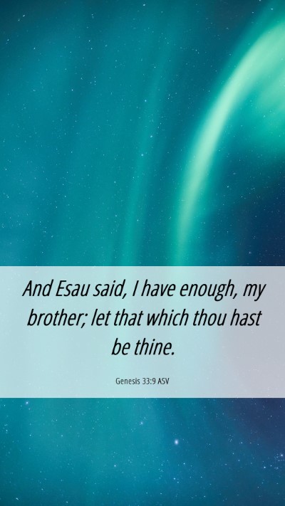 Picture 06 - Genesis 33:9 ASV Mobile Phone Wallpaper - And Esau said, I have enough, my brother; let - Mobile Bible Verse Wallpaper