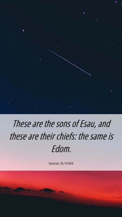 Picture 06 - Genesis 36:19 ASV Mobile Phone Wallpaper - These are the sons of Esau, and these are their - Mobile Bible Verse Wallpaper