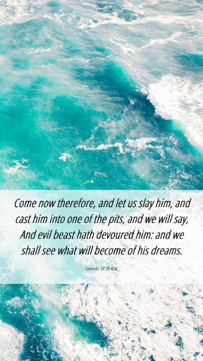 Picture 06 - Genesis 37:20 ASV Mobile Phone Wallpaper - Come now therefore, and let us slay him, and cast - Mobile Bible Verse Wallpaper
