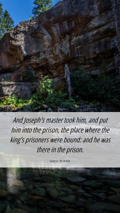 Picture 06 - Genesis 39:20 ASV Mobile Phone Wallpaper - And Joseph's master took him, and put him into - Mobile Bible Verse Wallpaper