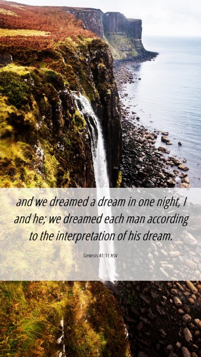 Picture 06 - Genesis 41:11 ASV Mobile Phone Wallpaper - and we dreamed a dream in one night, I and he; we - Mobile Bible Verse Wallpaper