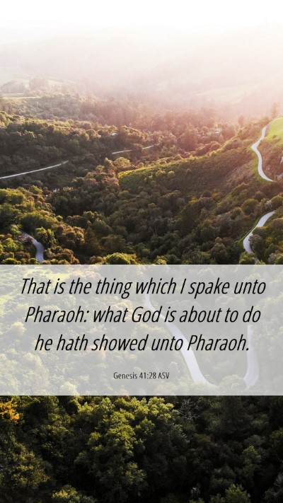 Picture 06 - Genesis 41:28 ASV Mobile Phone Wallpaper - That is the thing which I spake unto Pharaoh: - Mobile Bible Verse Wallpaper