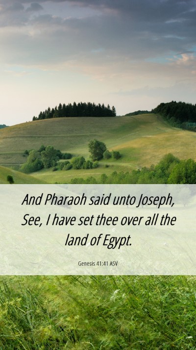 Picture 06 - Genesis 41:41 ASV Mobile Phone Wallpaper - And Pharaoh said unto Joseph, See, I have set - Mobile Bible Verse Wallpaper
