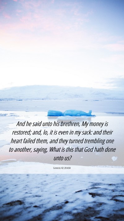 Picture 06 - Genesis 42:28 ASV Mobile Phone Wallpaper - And he said unto his brethren, My money is - Mobile Bible Verse Wallpaper