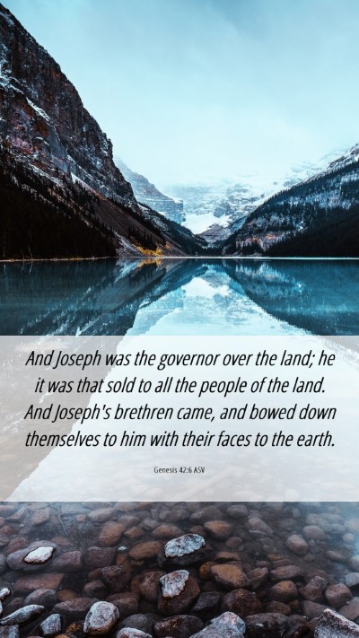 Picture 06 - Genesis 42:6 ASV Mobile Phone Wallpaper - And Joseph was the governor over the land; he it - Mobile Bible Verse Wallpaper